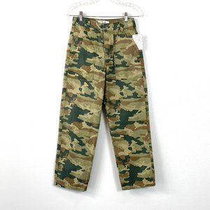 FREE PEOPLE  Super high rise camo utility pants  Size 24 NWOT